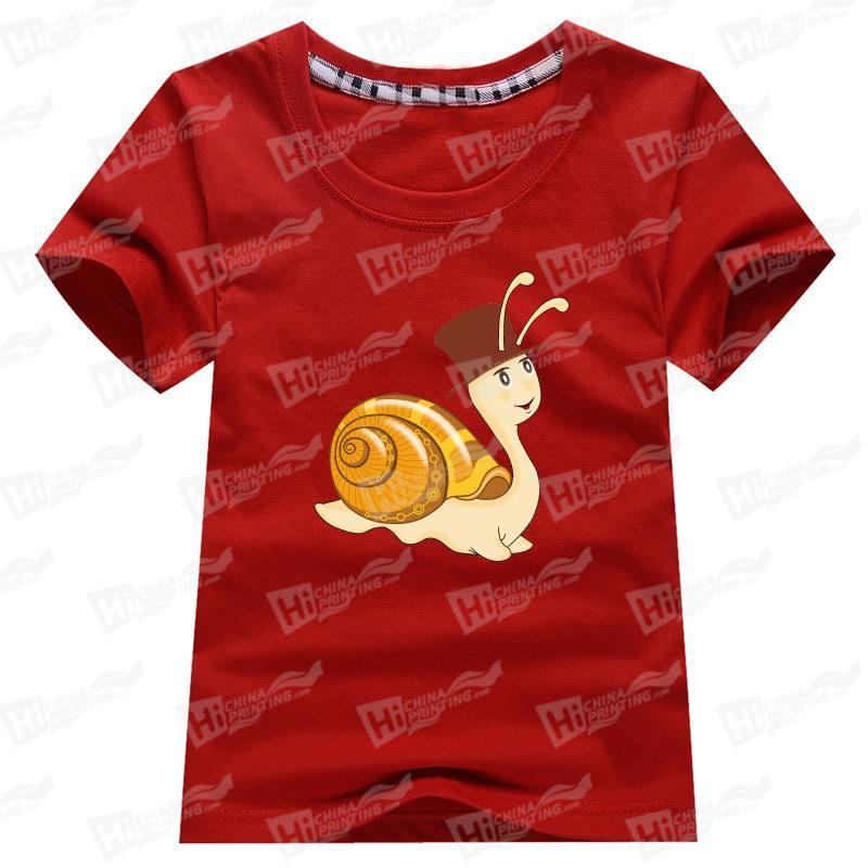 Cute Snail With Lovely Hat Baby's Short-Sleeve T-shirts Printing Services For Family Matching Outfits